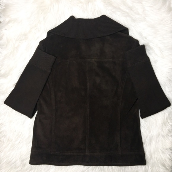 Ann Taylor Genuine Suede Leather Jacket - Picture 4 of 7